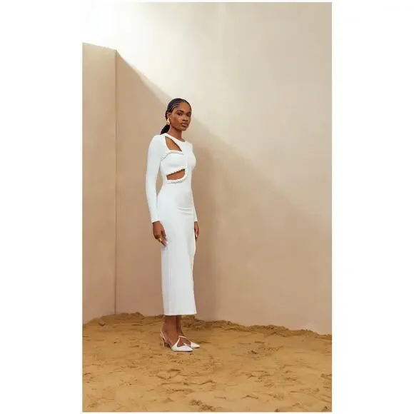ELEXIAY Tife women’s Dress White size large (new) retail $325.00